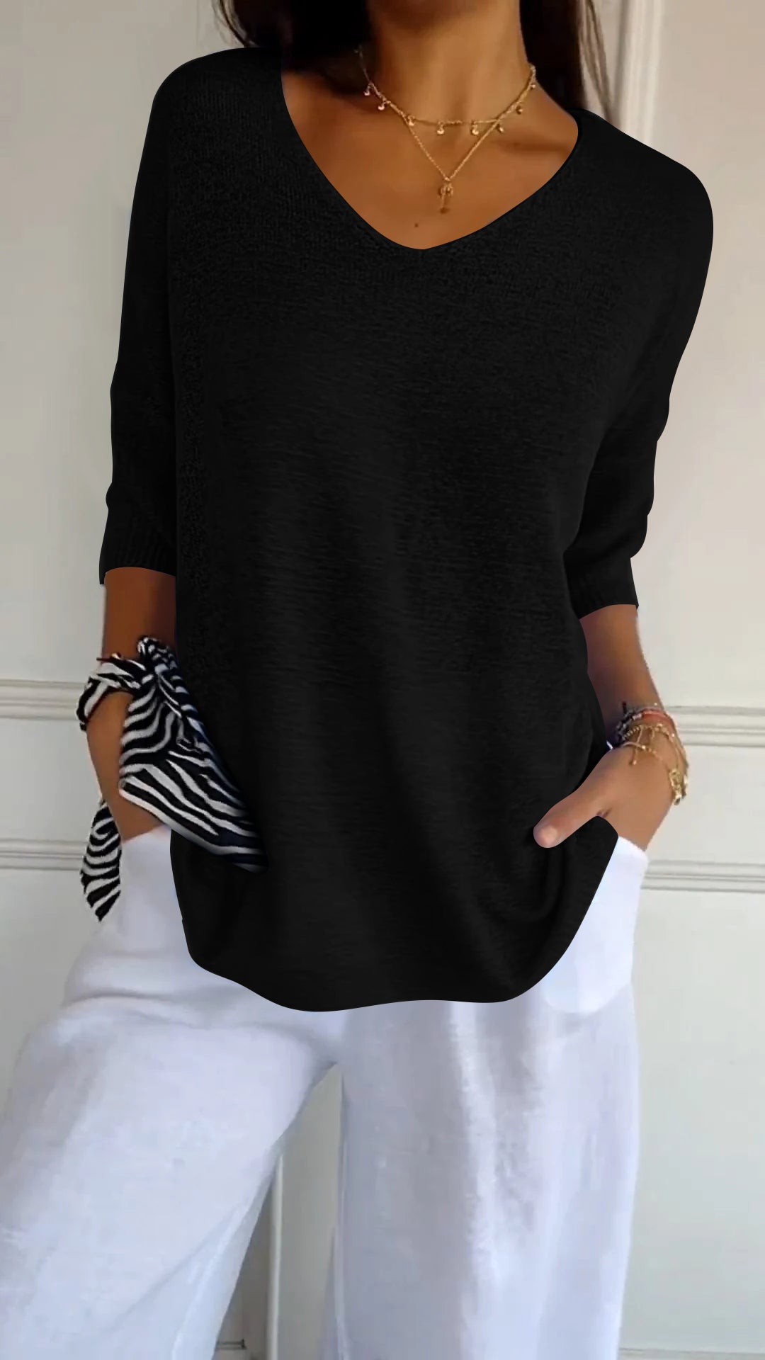 Laurienne™ | Casual V-hals top