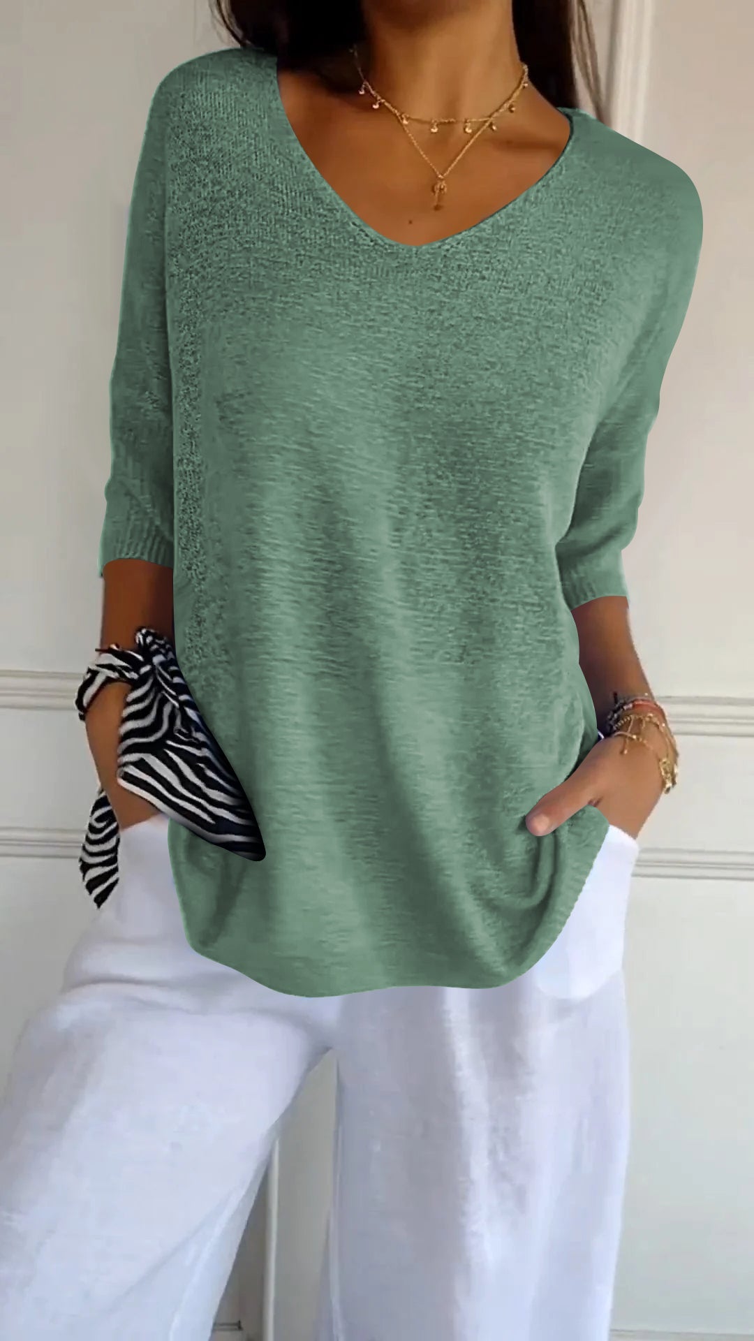 Laurienne™ | Casual V-hals top
