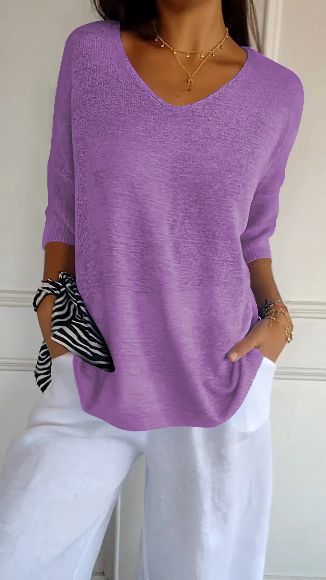 Laurienne™ | Casual V-hals top
