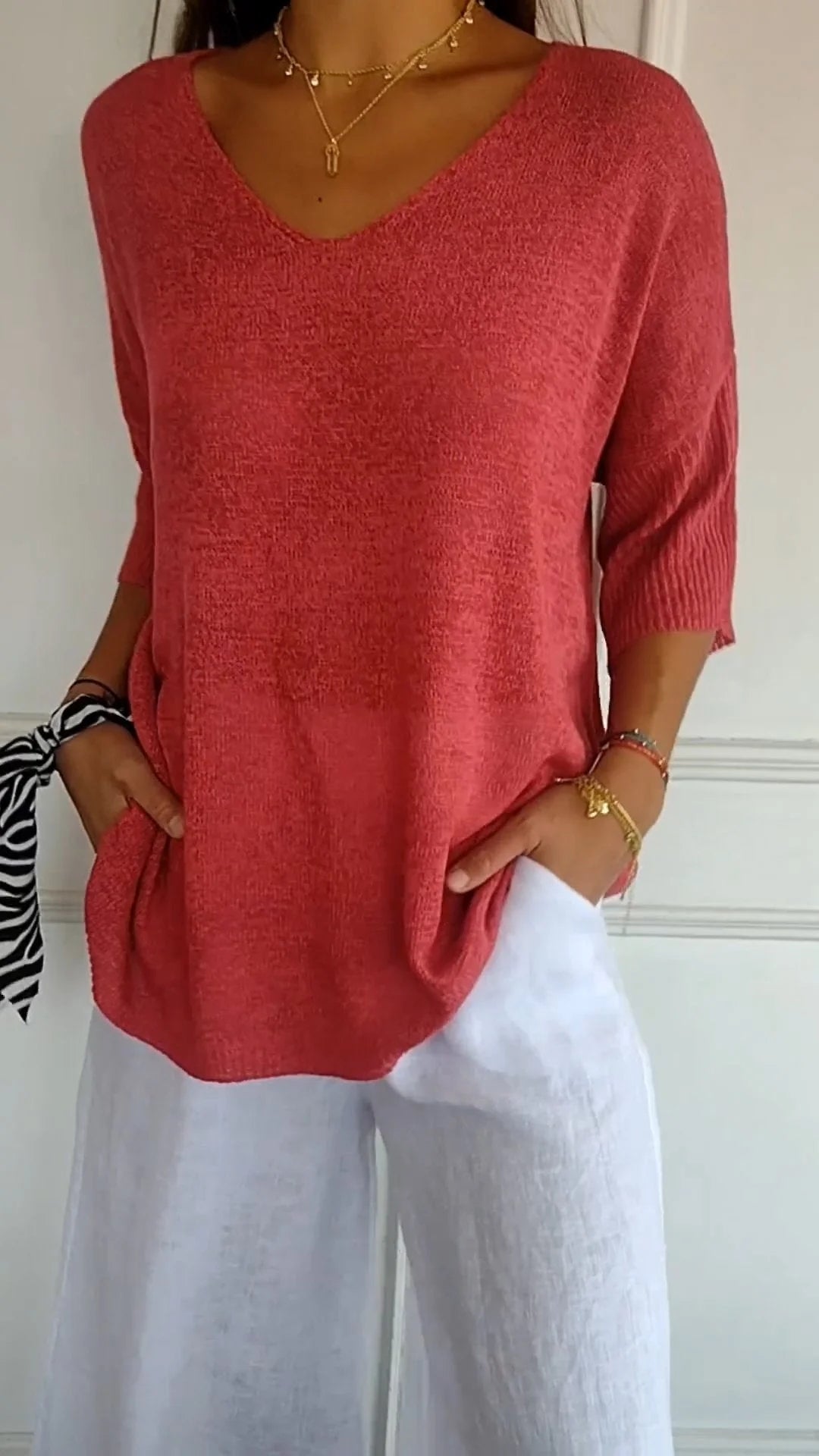Laurienne™ | Casual V-hals top
