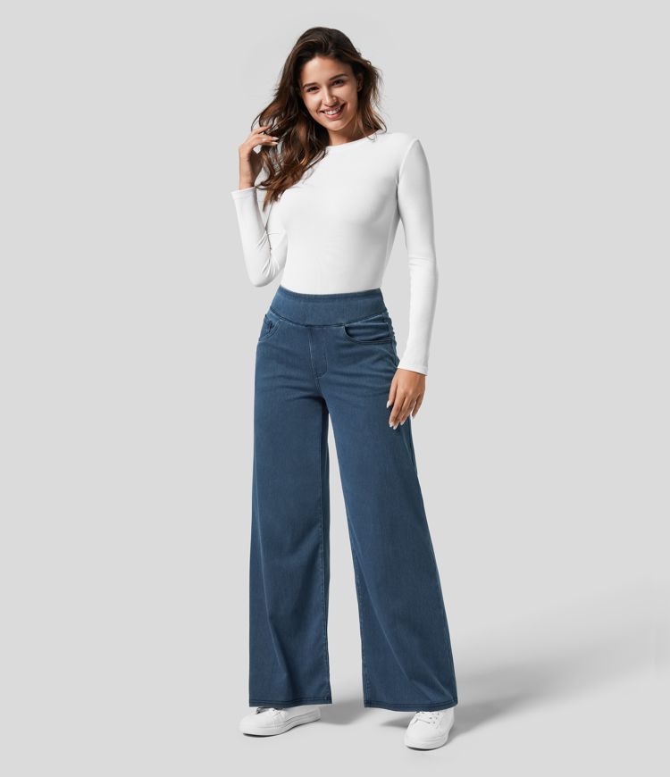 Evie | Comfortabele broek met hoge elastische taille