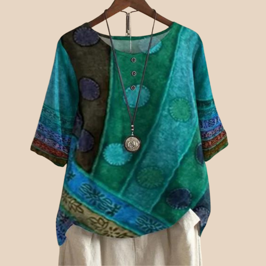 Charlot™ | Majken – Zachte top met artistieke print