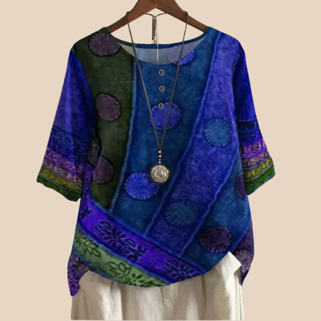 Charlot™ | Majken – Zachte top met artistieke print
