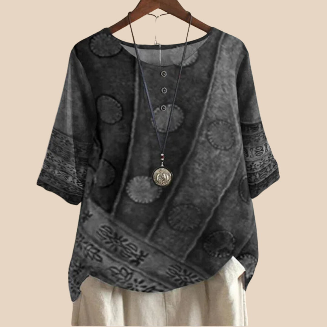 Charlot™ | Majken – Zachte top met artistieke print