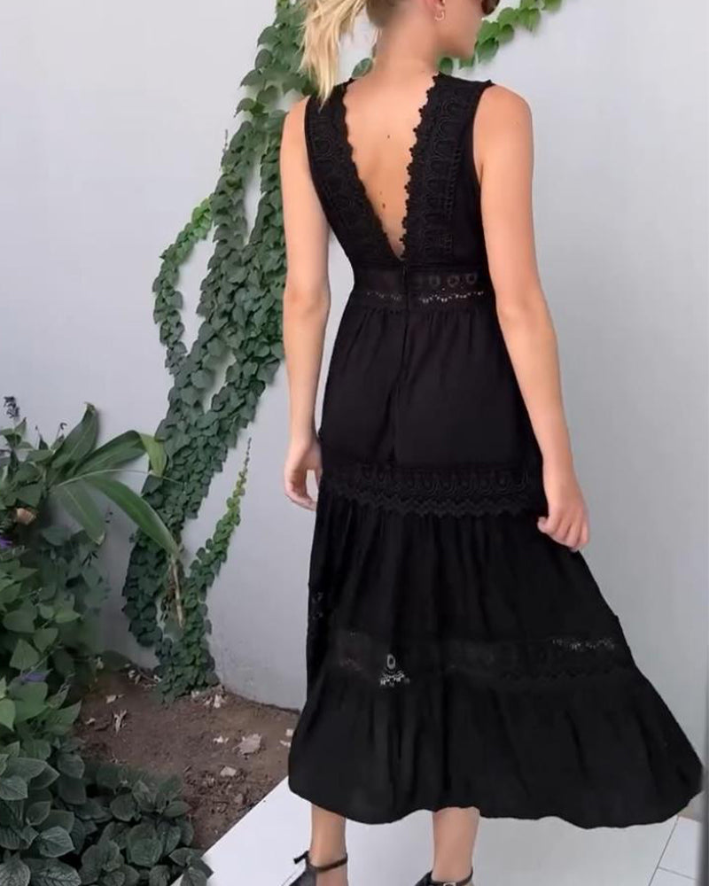 Aurélie - Elegante kanten jurk met V-hals