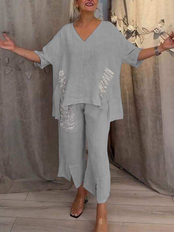 WIT | Tweedelige zomeroutfit met moeiteloze elegantie en vloeiend comfort voor zonnige dagen