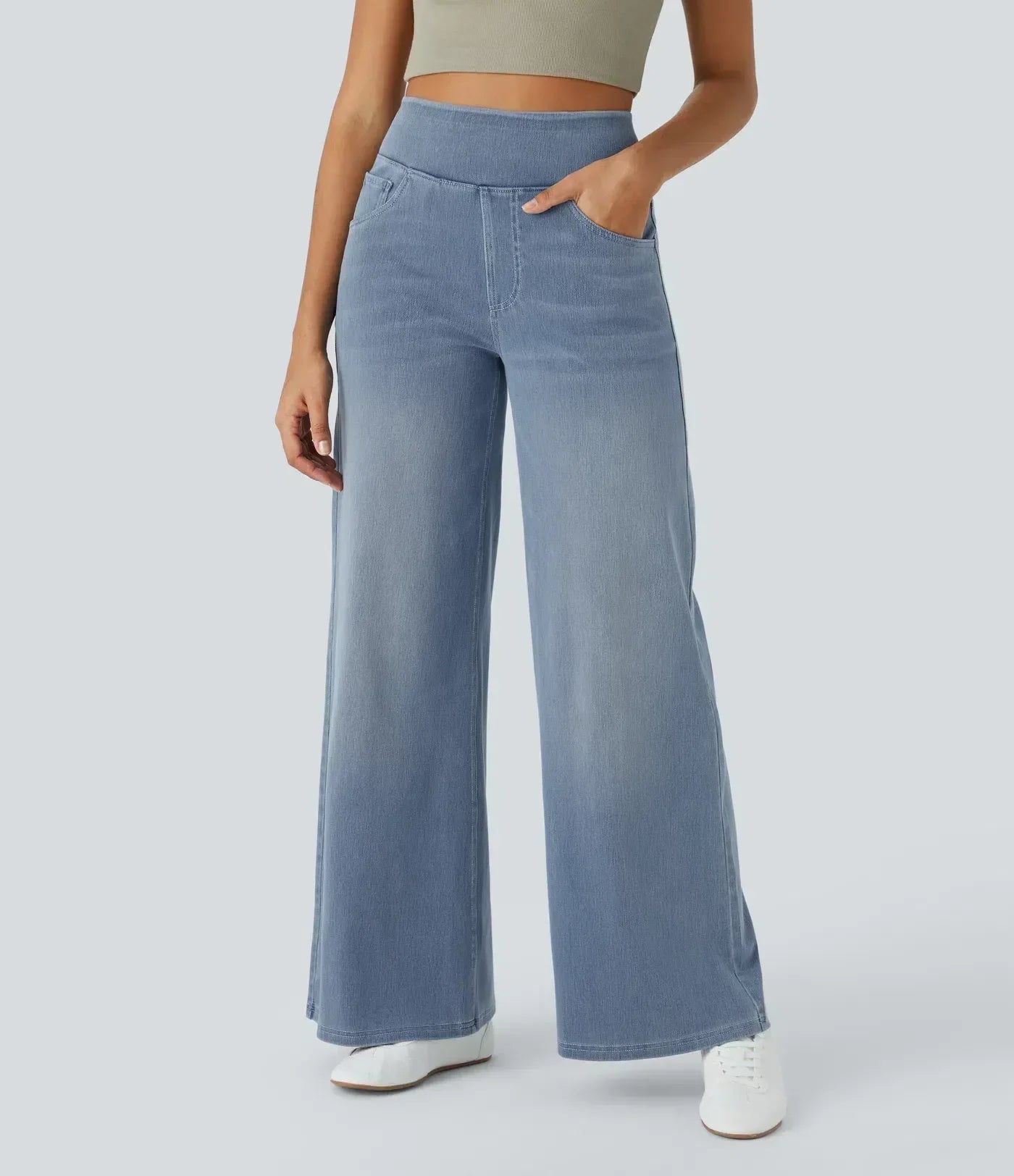 Evie | Comfortabele broek met hoge elastische taille