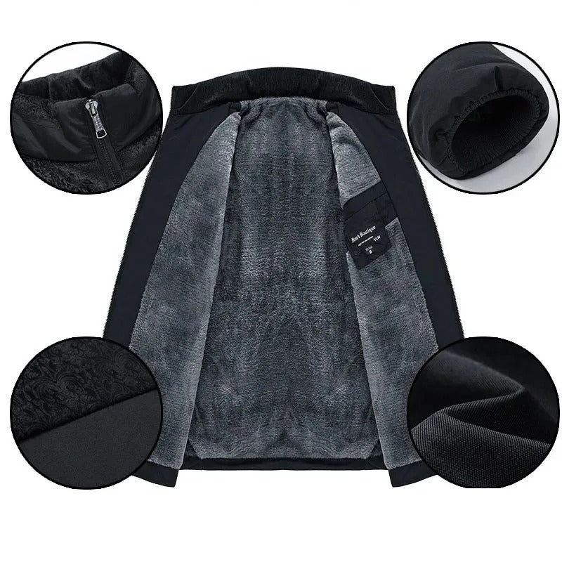 Arvid™ Heren Winterjas met Warme Fleecevoering – Klassiek & Stijlvol