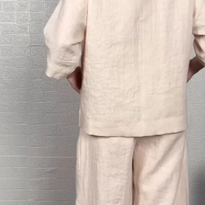 VALENTINA | 2-delige set met een relaxte pasvorm en minimalistische stijl voor dagelijks gebruik