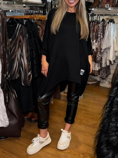 Isabelle™ – Losse Top & Effen Broek Tweedelige Set