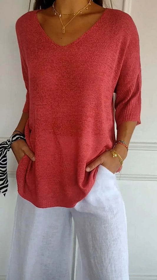 Laurienne™ | Casual V-hals top