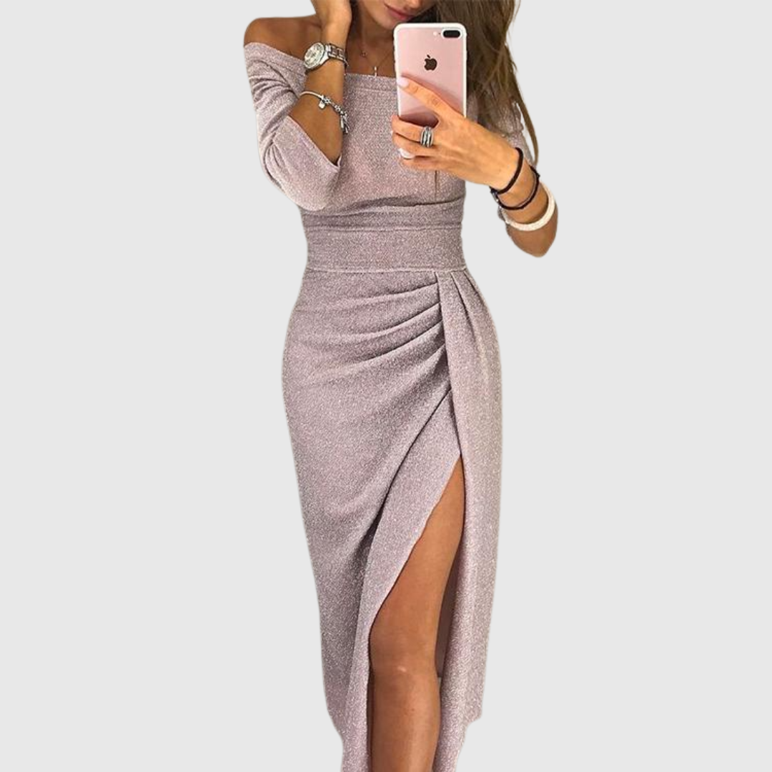 Isabeau | Chique halter-maxijurk met sierlijke, vloeiende pasvorm