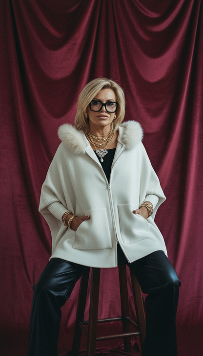 Aurielle™ | Luxe Damesjas met Capuchon