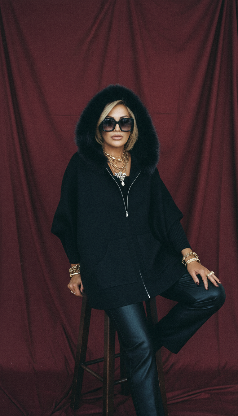 Aurielle™ | Luxe Damesjas met Capuchon