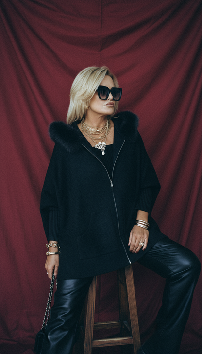 Aurielle™ | Luxe Damesjas met Capuchon