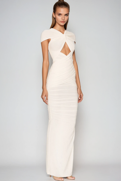 Danai™ Cut-Out Maxi Jurk met Plooien