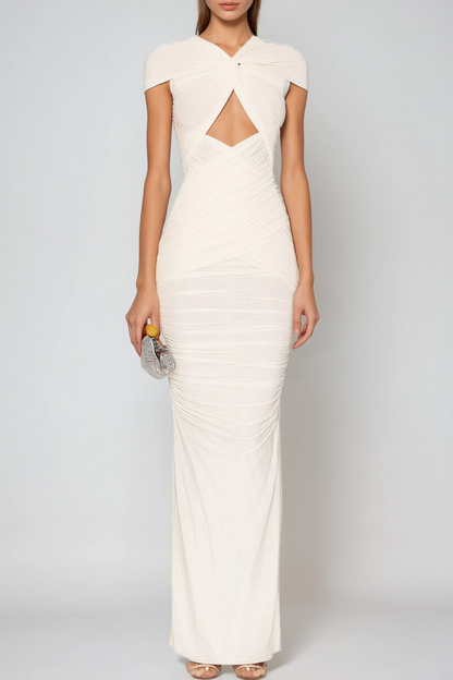 Danai™ Cut-Out Maxi Jurk met Plooien