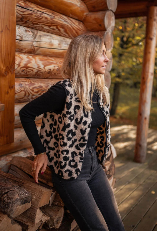 Lena | Luipaard Gilet