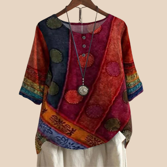 Charlot™ | Majken – Zachte top met artistieke print