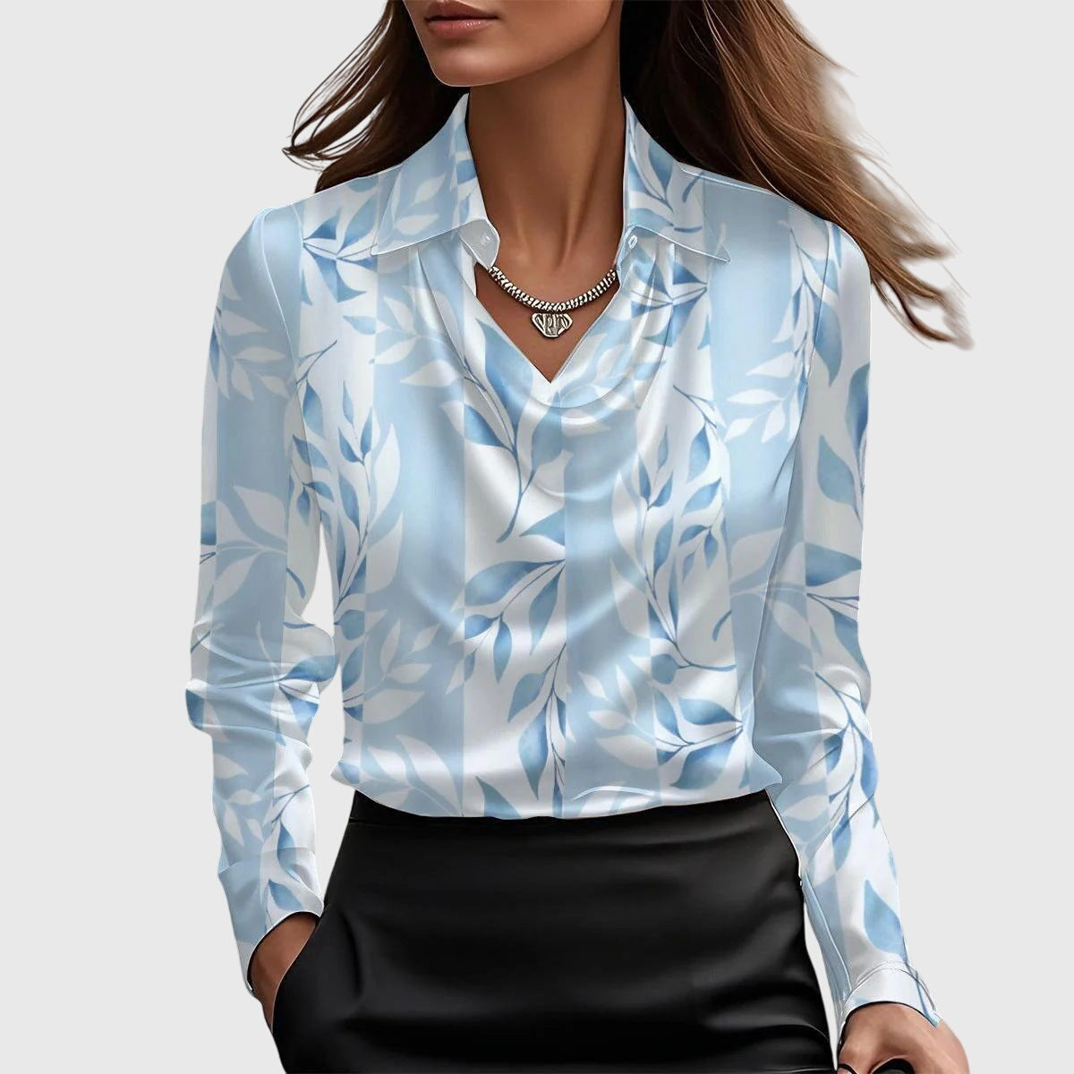 Fiona™ | Elegante Satijnen Blouse
