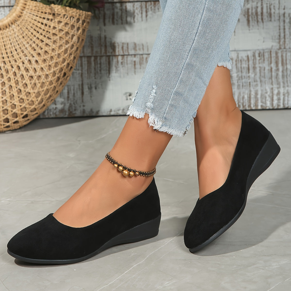 Éliane™ – Comfortabele ballerina’s met sleehak