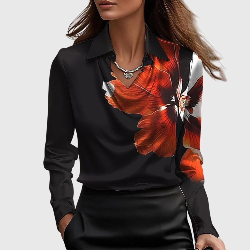 Fiona™ | Elegante Satijnen Blouse
