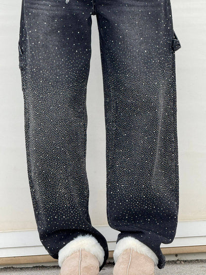 Belle™ Glinsterende damesjeans