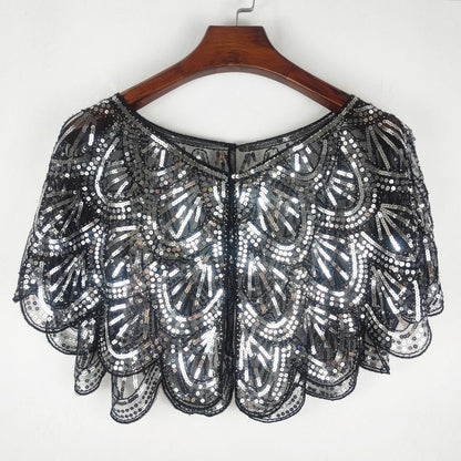 Elegante sjaal met paillettenkralen voor dames